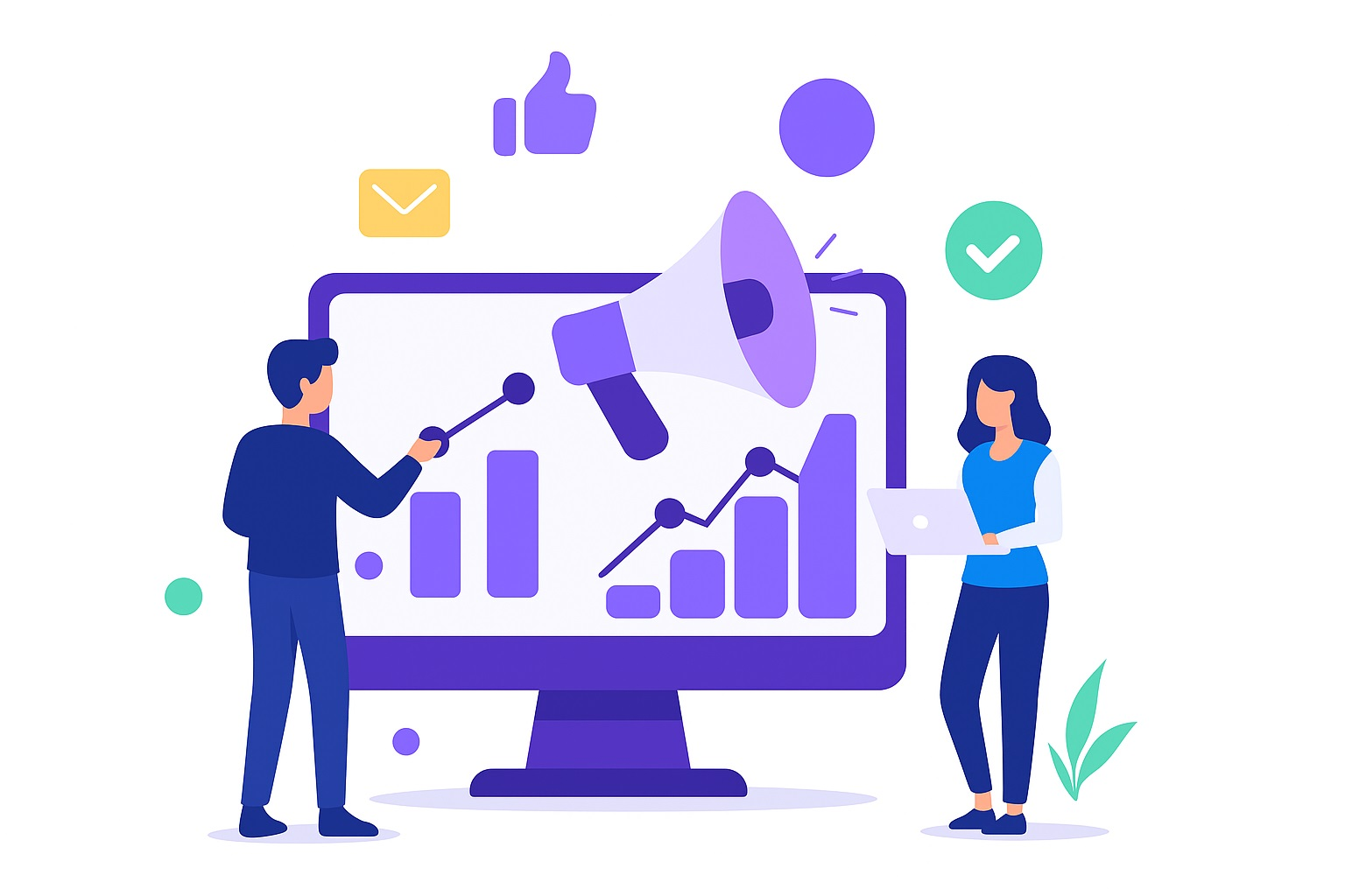 Digital marketing illustration